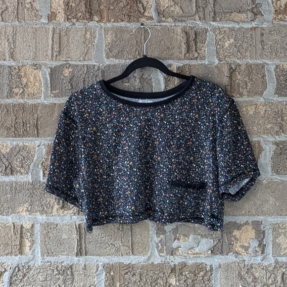 Urban Outfitters Cooperative Confetti Crop Top Pocket Tee Medium - Picture 6 of 6